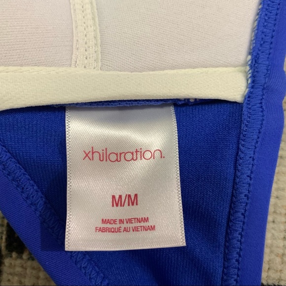 XHILARATION BY TARGET Royal Blue Strapless Ruffle Bikini Top Medium - Picture 6 of 10